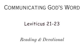 quotReading amp Devotional of Leviticus 2123quot [upl. by Sitrik]