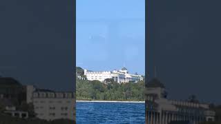 Grand Hotel Mackinac Island From Inside Ferry [upl. by Ardnatal]