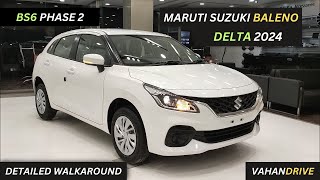 MARUTI SUZUKI BALENO DELTA 2024  Rs750 lacs ex  Detailed Walkaround  Features and Prices [upl. by Jangro]