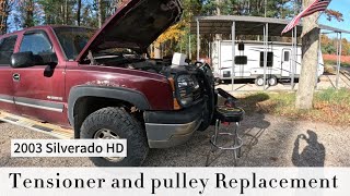 Silverado idler and tensioner Replacement [upl. by Cynthla]