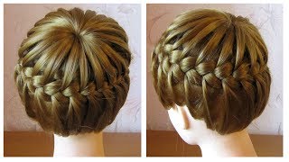 Tuto coiffure tresse serretête ♛ Tresse couronne cheveux mi longs ♛ Crown Braid [upl. by Wymore]