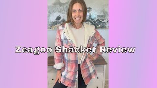 Coziest Shacket Review of Zeagoo Womens Plaid Fleece Flannel Hoodie [upl. by Amalle]