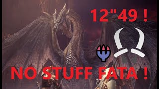 MHW iceborne  SO EASY STRAT FATALIS ON FIRST PART  no stuff fatalis speedrun Solo Dual Sword 12quot49 [upl. by Salvador618]