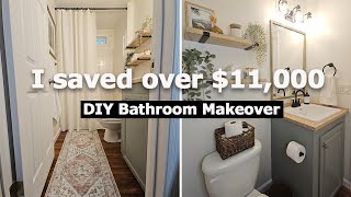 DIY Bathroom Makeover on a Budget  Small Bathroom Remodel Final Reveal [upl. by Etram625]