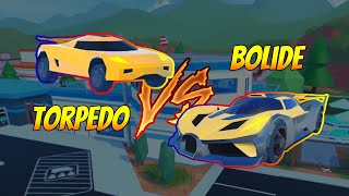 Bolide Beignet VS Torpedo Speed Test Which is the Fastest Car in Roblox Jailbreak [upl. by Rosenzweig]