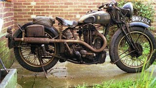 Legendary British Old Motorcycles Starting up after Many Years [upl. by William]