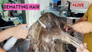 Leda Fazal is live  Dematting Hair [upl. by Hsaniva957]