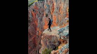 😱Waking dangerously close to the edge of largest sinkhole in Europe theseekers shorts travel [upl. by Muiram280]