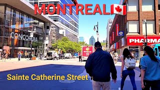 Montreal Sainte Catherine Street Walk [upl. by Granoff]