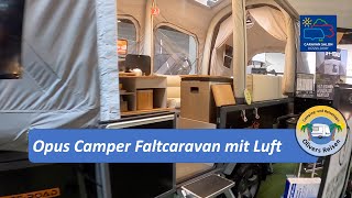 Faltcaravan mit Luft Opus Camper auf dem Caravan Salon 2020 [upl. by Manchester407]