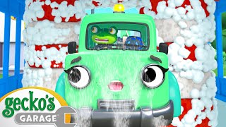 Sudsy Car Wash Catastrophe  Geckos Garage  Cartoons For Kids  Toddler Fun Learning [upl. by Arman]