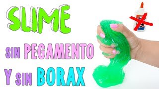 PROBANDO SLIME SIN PEGAMENTO Y SIN BORAX [upl. by Henig]