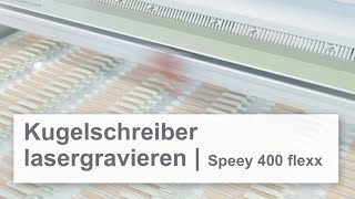 Kugelschreiber lasergravieren mit Speedy 400 Flexx  Trotec Laser [upl. by Efioa]