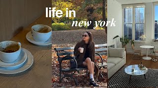 LIFE IN NEW YORK  staycation in the city fall vibes packing for my trip [upl. by Jala]