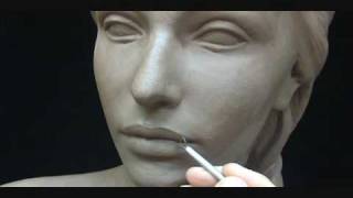 Sculpting a female head in clay Sculpting tutorial and demo [upl. by Akenihs129]