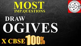 Q6 Class 10 maths Draw less than ogive and more than ogive median by the ogives Important questions [upl. by Glogau]