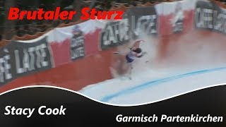 130 KMH HORROR STURZ von Stacy Cook in Garmisch I HD I 2018 [upl. by Dracir137]