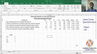 Likert Scale Analysis  Mean and Standard Deviation [upl. by Zorine146]