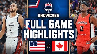 CANADA vs USA  USAB SHOWCASE  FULL GAME HIGHLIGHTS  July 10 2024 [upl. by Arnon37]