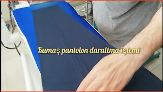 Kumaş pantolon paça daraltma ve KISALTMA işlemi [upl. by Trahern]