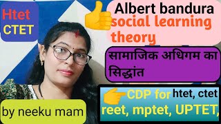 social learning theory सामाजिक शिक्षण सिद्धांतby chemistry 24 cdp 2024 for all tet exam [upl. by Fabiolas]