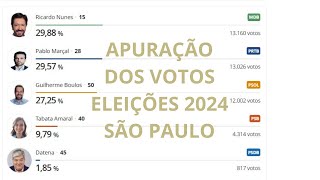 APURAÇÃO DOS VOTOS ELEIÇÕES 2024 AO VIVO  SÃO PAULO [upl. by Georgeta]