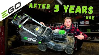 I Review a 5 year old EGO Lawn Mower  Has it Stood the TEST of TIME [upl. by Anived]