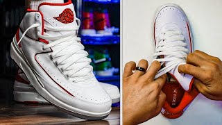 How To Lace Air Jordan 2 5 EASY WAYS Tutorial [upl. by Aillij]