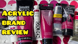 Best Acrylic Paint  Brand Comparison  Quinacridone Magenta [upl. by Emia]