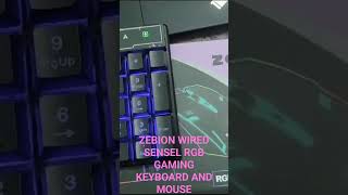 ZEBION WIRED SENSEL RGB GAMING KEYBOARD AND MOUSE COMBO [upl. by Ij]