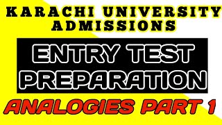 KARACHI UNIVERSITY ADMISSIONS 20222023 I ENTRY TEST PREPARATION PART 1 I KU TEST [upl. by Harness]