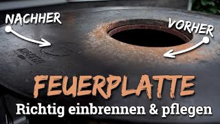 Feuerplatte richtig einbrennen und Rost entfernen  AZK Fail [upl. by Anelrats]