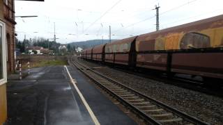 2x Class66 mit 4000t Kohlezug als Handytestvideo [upl. by Atteram]