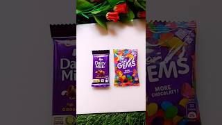 Dairy Milk Chocolate amp Gems Chocolate Popsicle shorts youtubeshorts [upl. by Amyas]