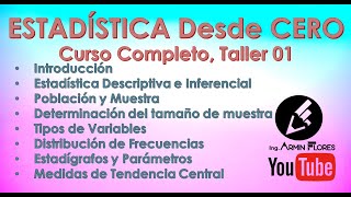 ESTADÍSTICA DESDE CERO Curso completo T01 Intro Conceptos Descriptiva Inferencial Muestra Variable [upl. by Joub723]