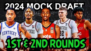 OFFICIAL 2024 NBA Mock Draft 60 FULL 1ST amp 2ND ROUNDS  PICKS 158 [upl. by Ezitram]