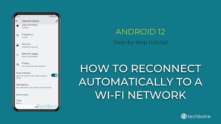 How to Reconnect automatically to a WiFi network Android 12 [upl. by Yhtur323]