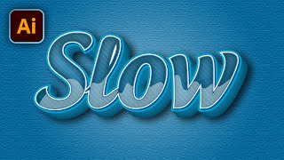 Create Slow 3D Text Effect in Illustrator [upl. by Collimore]