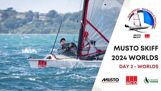 ACO 13th Musto Skiff World Championship 2024  Race Day 2 Video [upl. by Rattan]