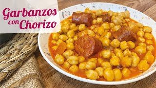 POTAJE DE GARBANZOS CON CHORIZO  El mejor potaje de garbanzos [upl. by Zinah]