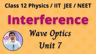 Interference Wave Optics Unit 7 Class 12 Physics JEENEET [upl. by Matthew]