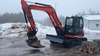 Kubota KX0804 A  stållarver [upl. by Merkley]