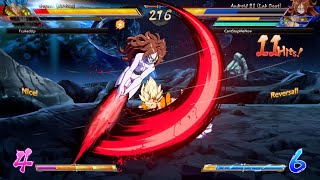 DBFZ Android 21 Lab Coat level 7 Saucy ToD Triple Super [upl. by Lorrimor]