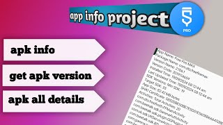 Apk info app version how to make in sketchware tutorial [upl. by Jocko]