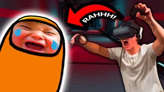 Grown Man Terrifies Kids in Among Us VR [upl. by Nylirahs38]