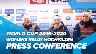 Hochfilzen Womens Relay Press Conference [upl. by Thagard368]