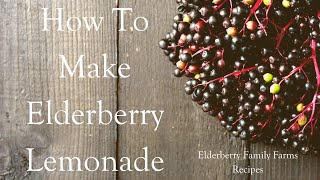 Homemade Elderberry Lemonade  Elderberry Family Farms [upl. by Ishmael857]