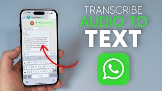 How To Transcribe Audio Messages into Text on WhatsApp in 30 Languages [upl. by Kaspar502]