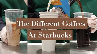 the difference between a coffee latte espresso amp iced coffee  from a Starbucks Barista [upl. by Anuat]