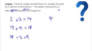 Maths Problem Solving Strategies  Working Backwards [upl. by Bloom]